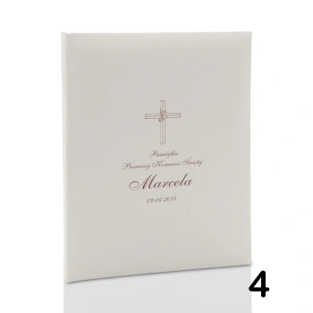 Album komunijny wklejany 40 kremowych stron, personalizowany, 5 wzorów